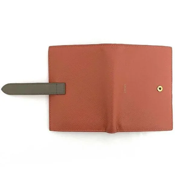 Celine Strap Wallet Red Gray Antique Rose - Picture 5 of 10